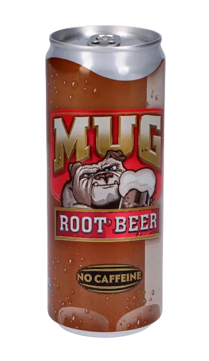 Mug Root Beer can with a transparent background