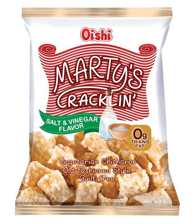 Marty's Crackling Salt &Vinegar Chicharon - Oishi 90g