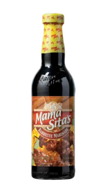 A bottle of Mama Sita's Barbecue Marinade on a plain white background, 680ml.
