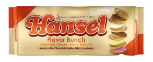 Hansel Flavor Bunch biscuit package on a white background