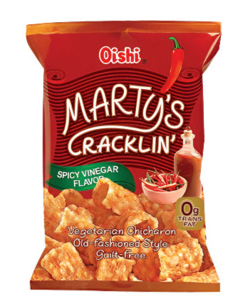 Marty's Crackling (Spicy Vinegar) Chicharon - Oishi 90g