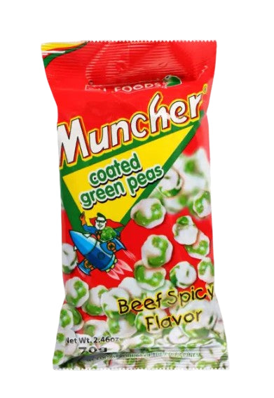 Muncher coated green peas spicy beef 70g