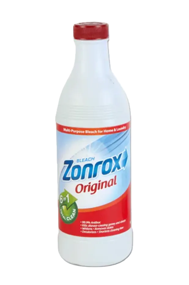 Zonrox Original bleach bottle on a white background 500ml