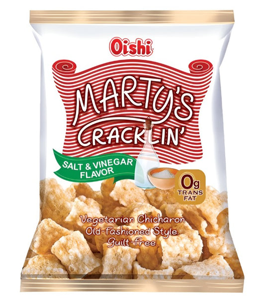 Marty's Crackling Salt &Vinegar Chicharon - Oishi 90g